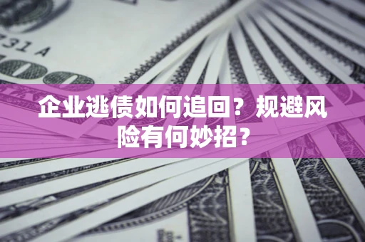 北京企业逃债如何追回？规避风险有何妙招？
