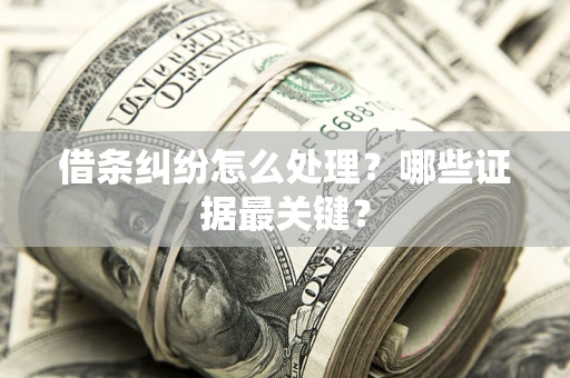 北京借条纠纷怎么处理？哪些证据最关键？